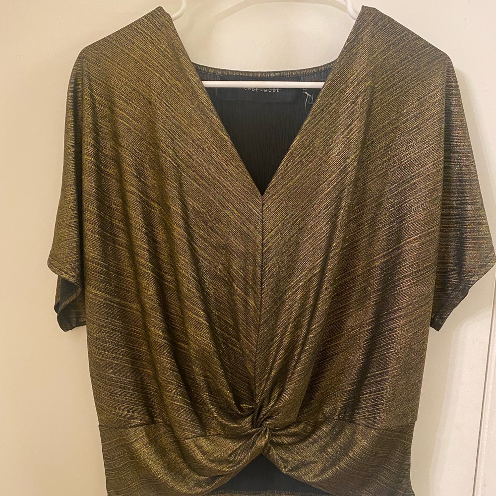 Metallic gold blouse
